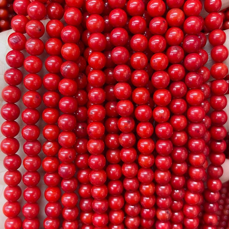 11:Dyed red coral [about 6.7-7mm]
