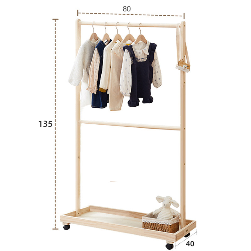 Storage rack with wheels and double poles [80*135] four levels adjustable