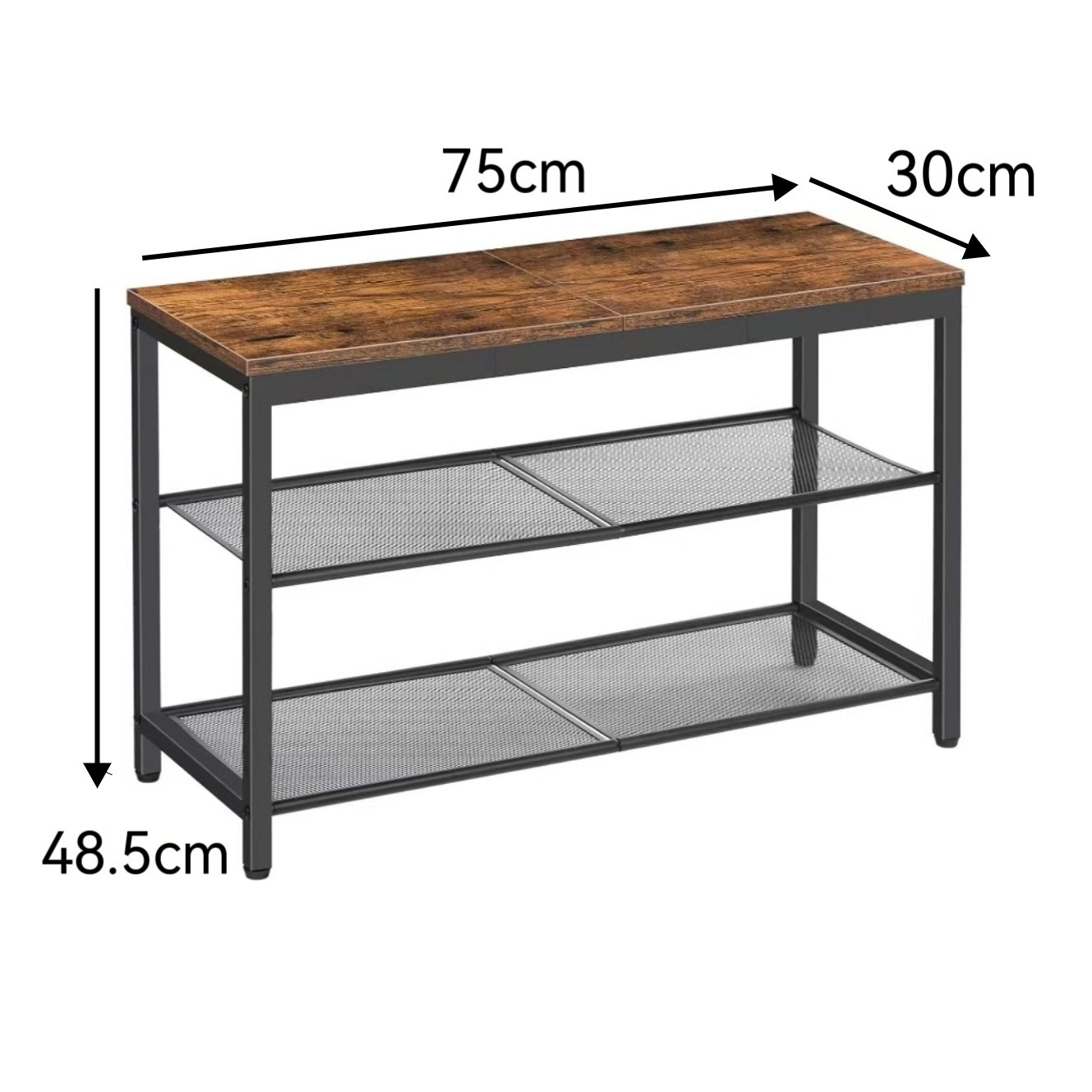 Three-layer mesh support shoe changing stool 75*30*48.5cm