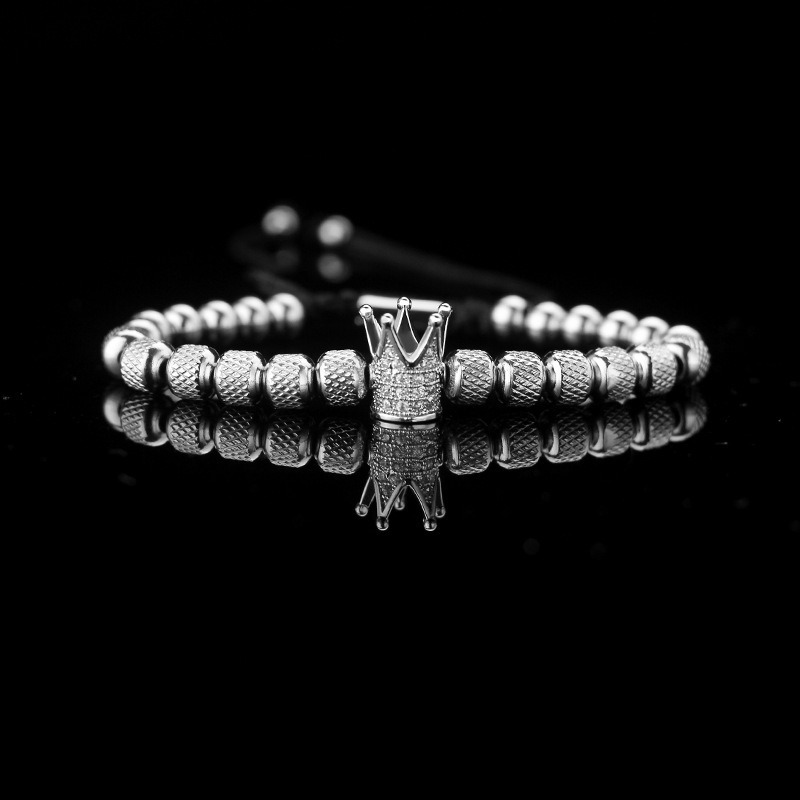3:Steel color crown with white zirconium