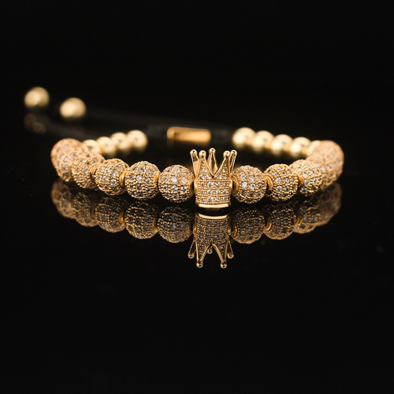 14:Golden crown with white zirconium zirconium ball