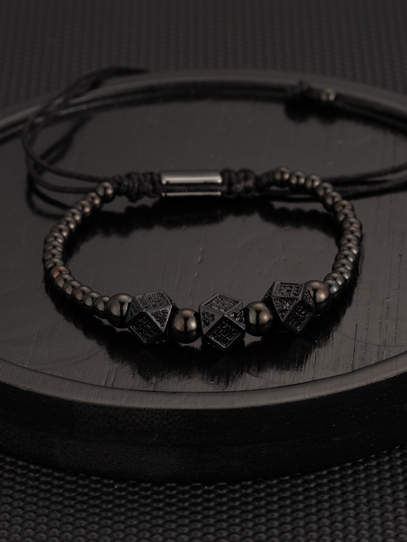 25:Black dice bracelet