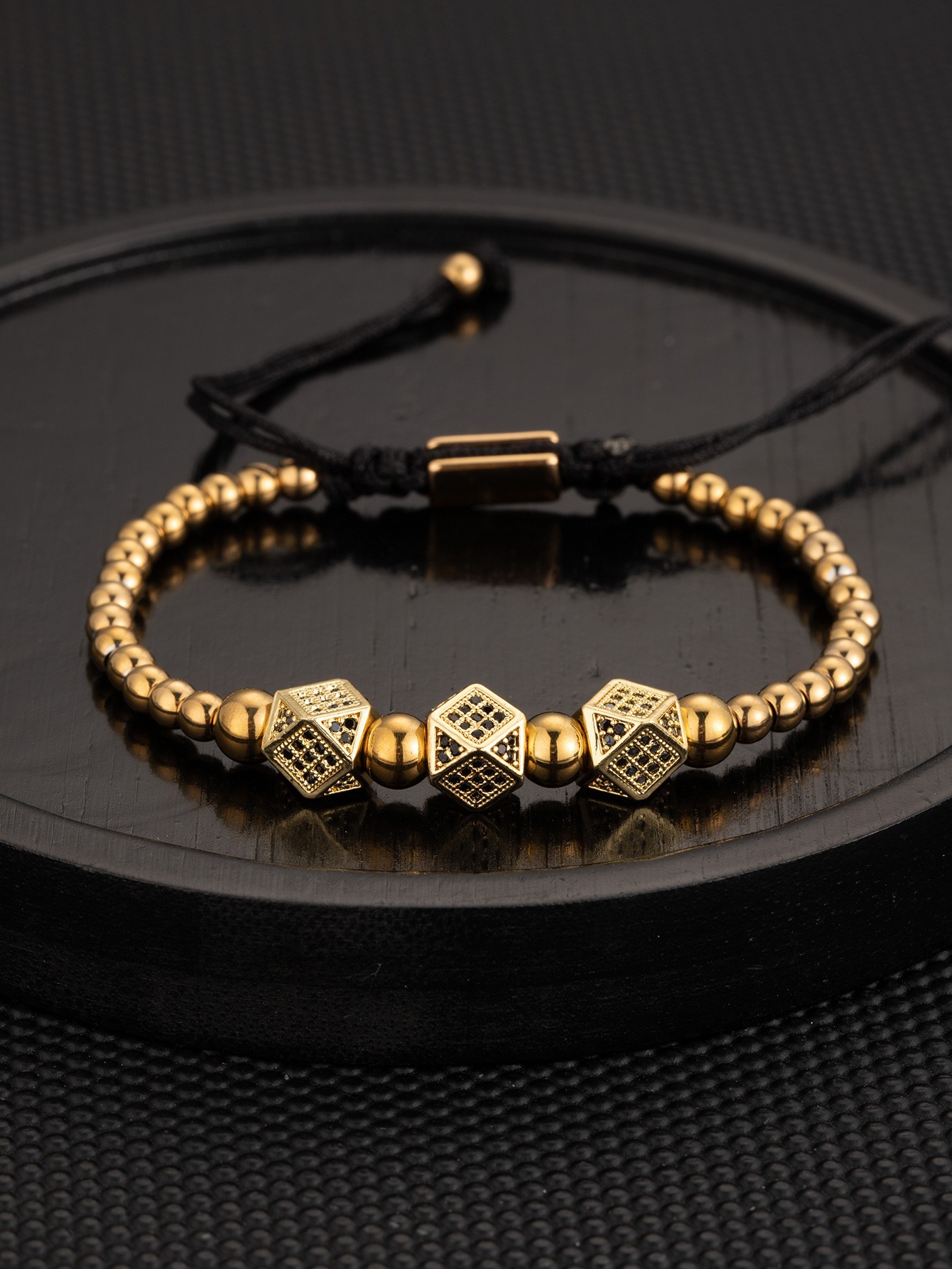 26:Gold dice bracelet