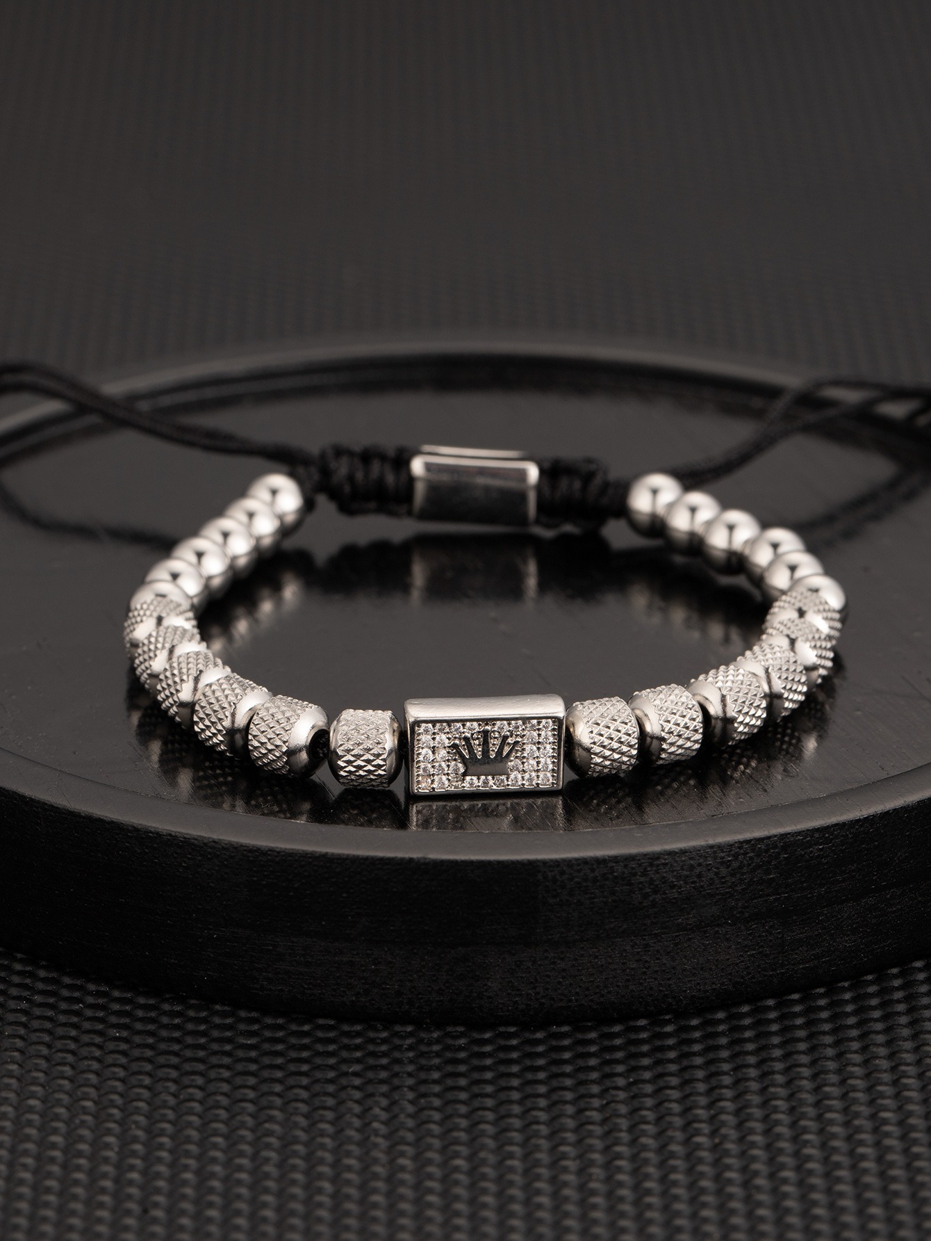 27:Steel color crown zirconium brand bracelet