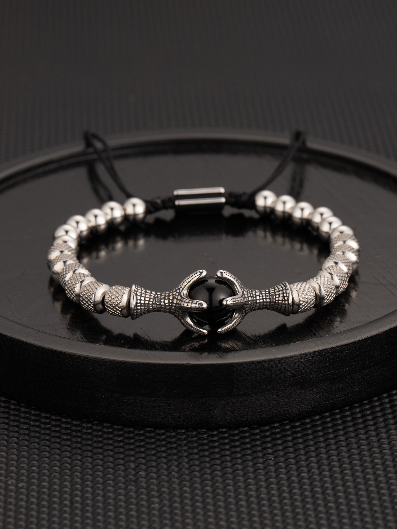32:Steel color dragon claw bracelet