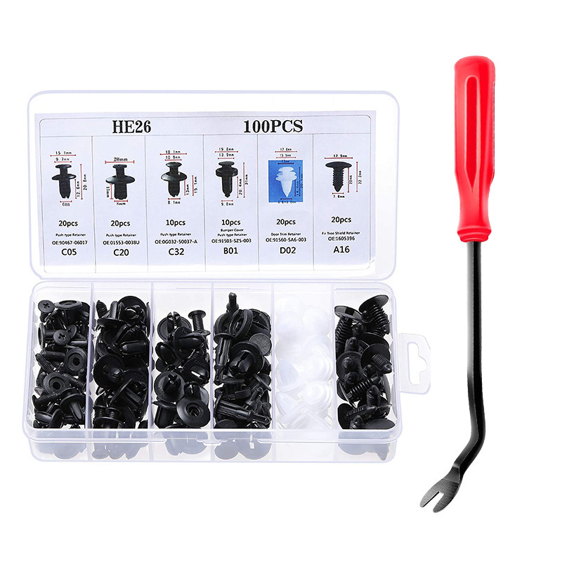 100pcs single box + 6inch red handle screwdriver (carton packaging)