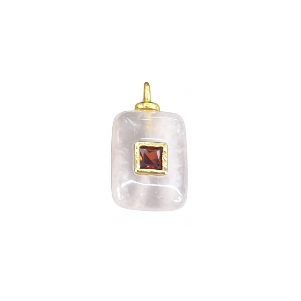 5:Square pink crystal