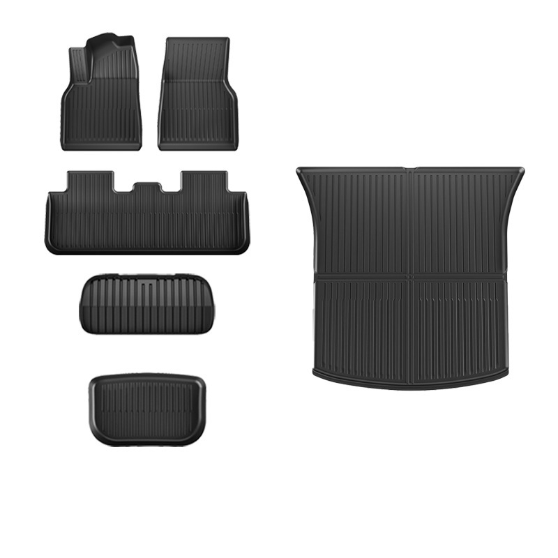 Renewed y floor mats   front and rear trunk mats three-piece set