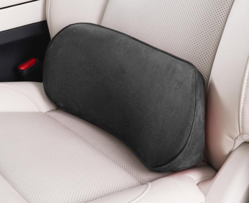 Suede lumbar support - black