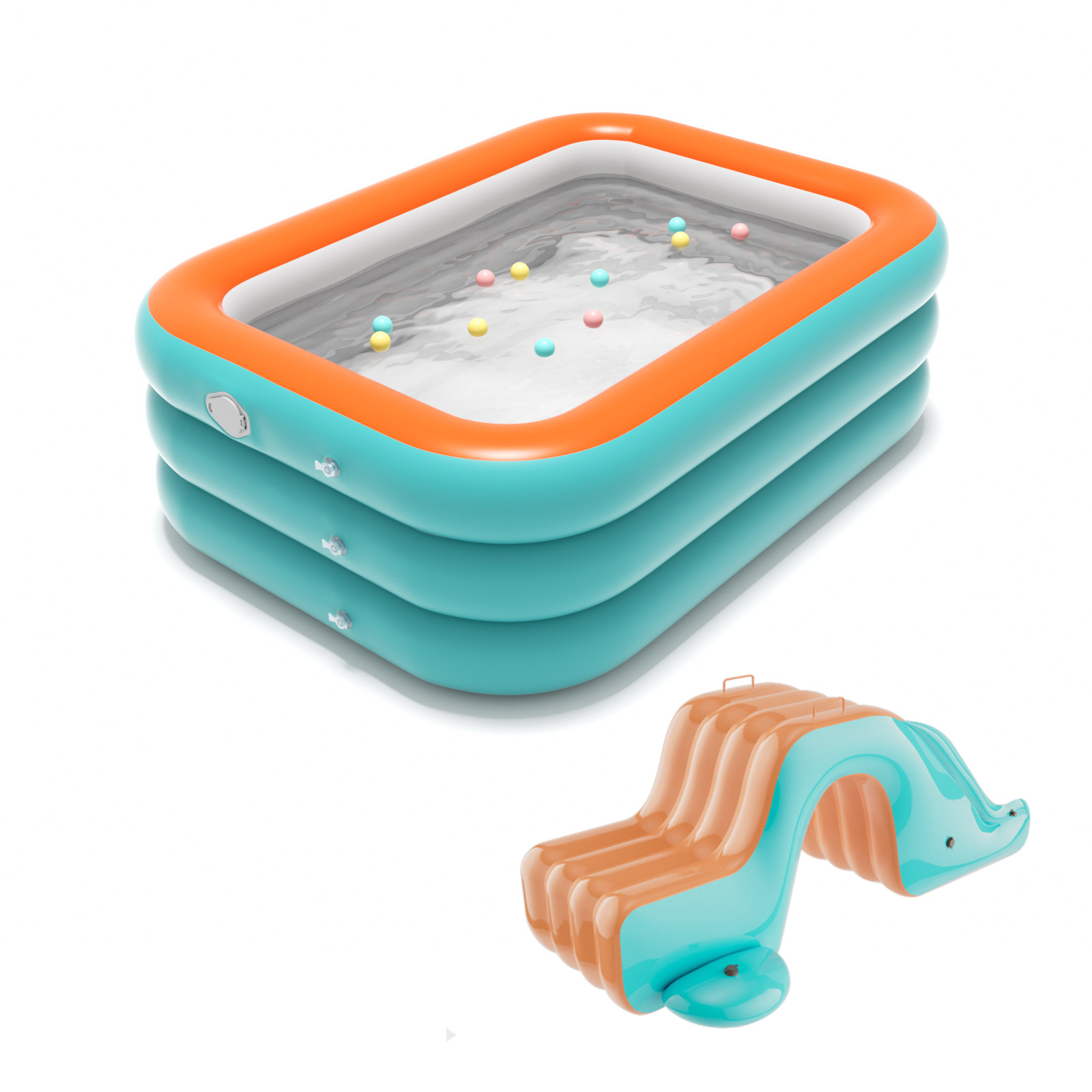 1.8m-3 layer pool with slide/without pump