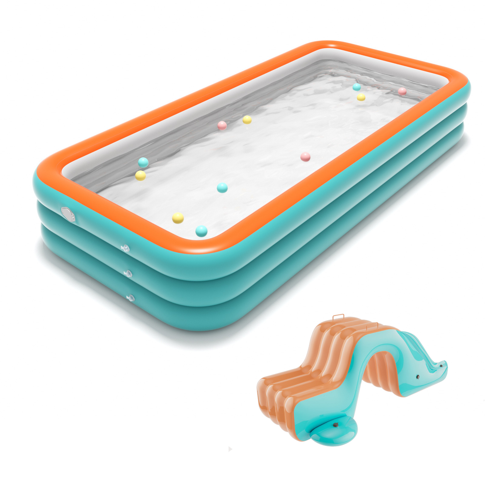 3.8m-3 layer pool with slide/without pump