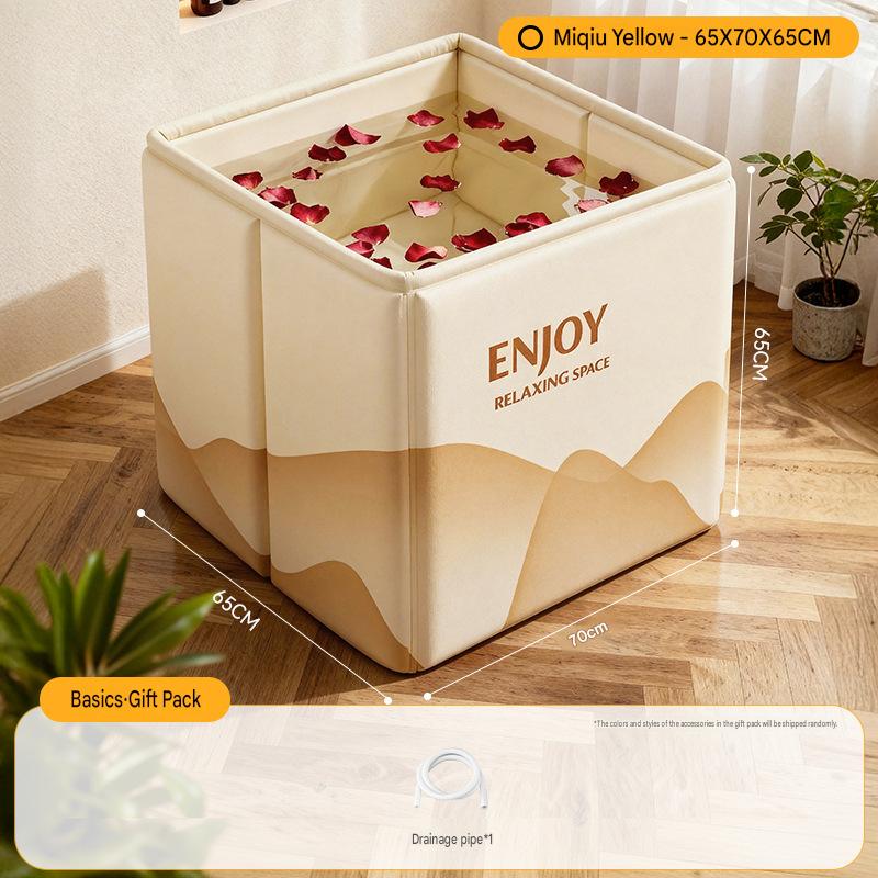 Hillside yellow - collapsible square bucket (single tub)