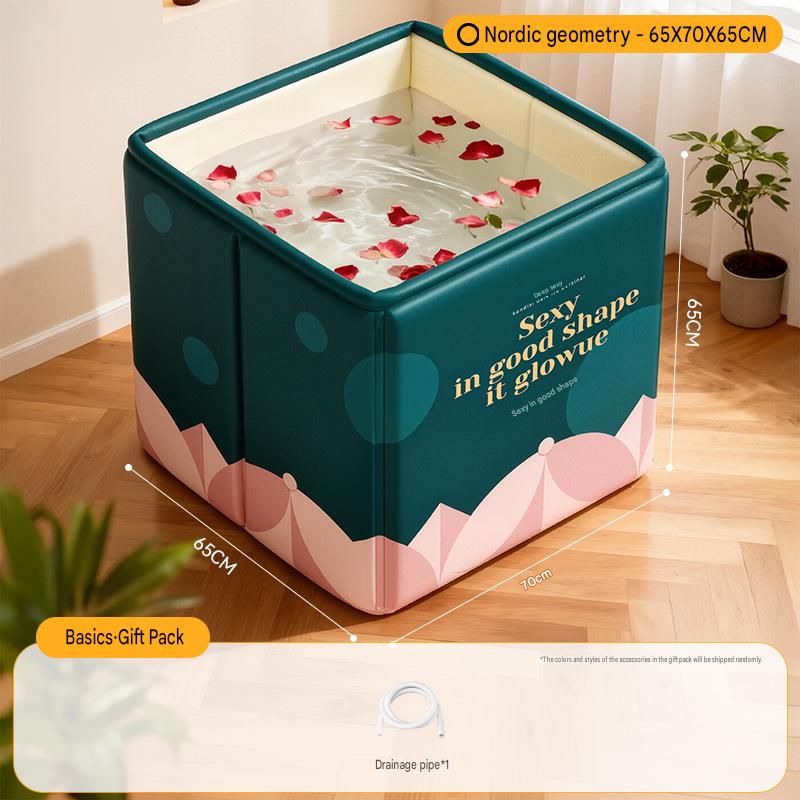 Nordic geometry--folding square bucket (single bathtub)
