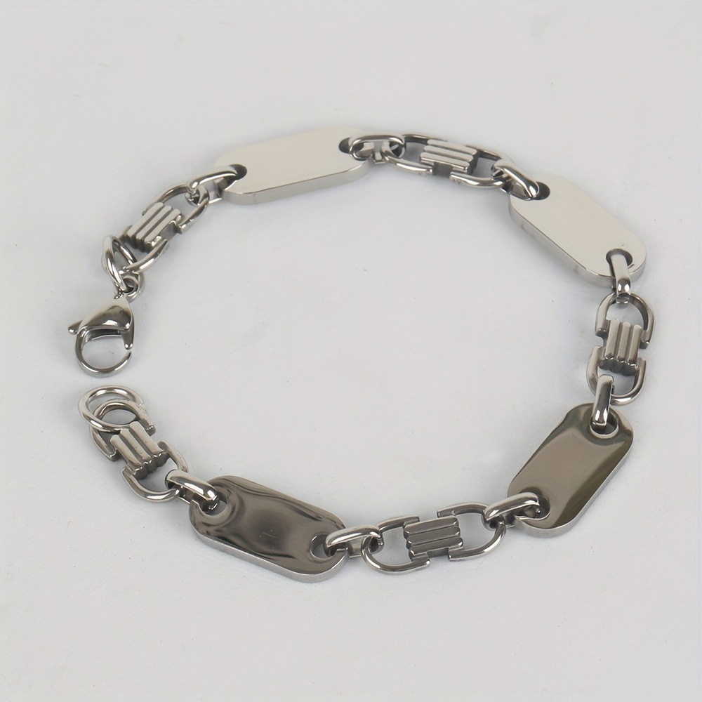 2:8mmx23cm steel color bracelet