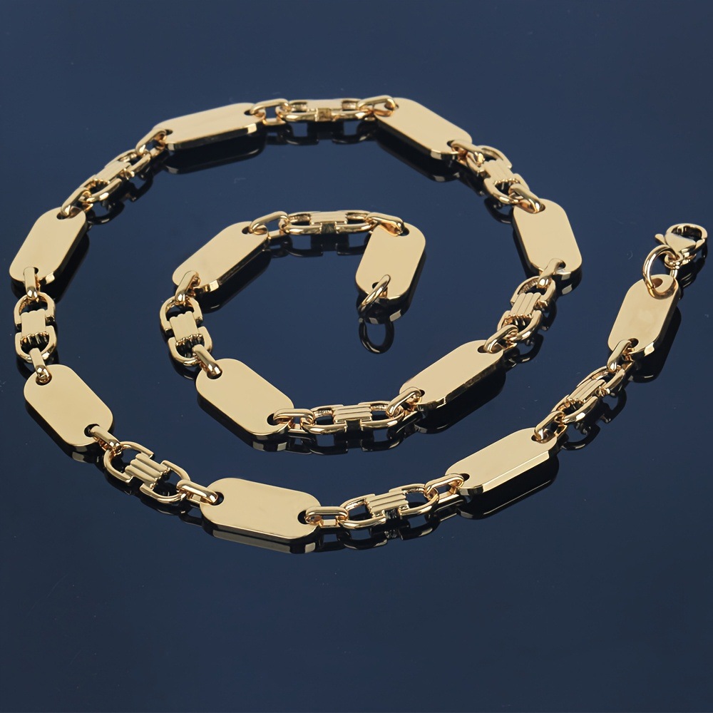 12:Gold necklace 10mm*55cm