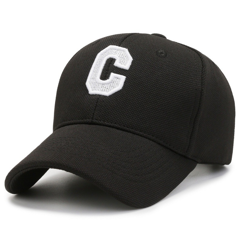 Black with white letters c