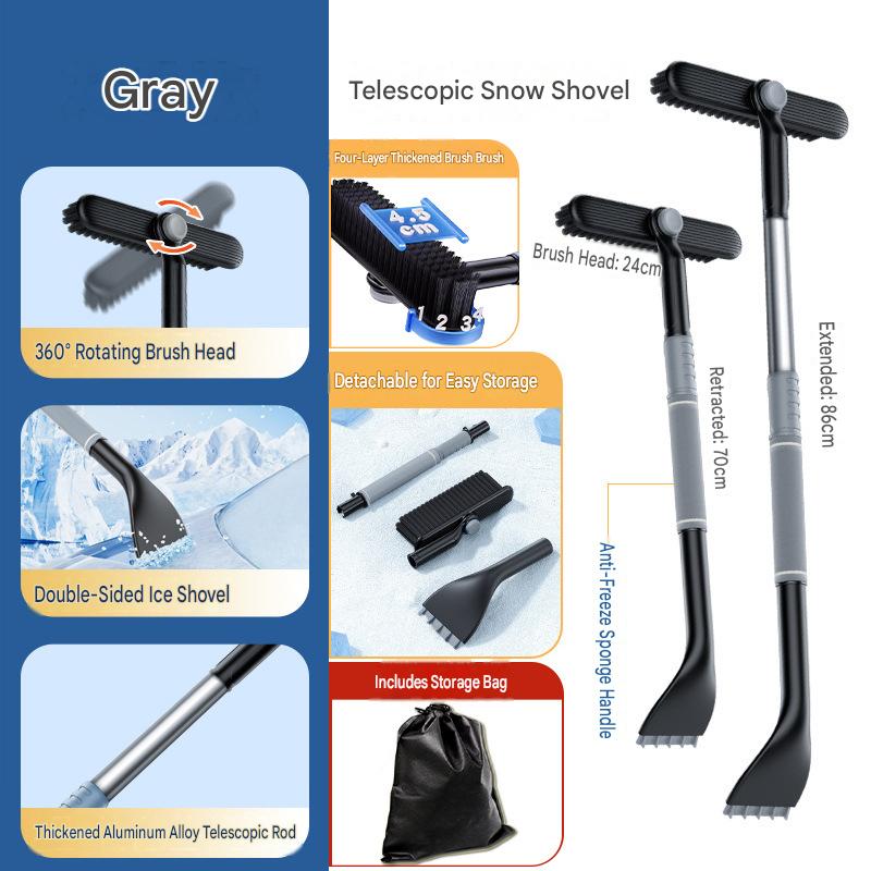 Upgraded alloy model [grey] retractable Rotating brush head and free storage bag