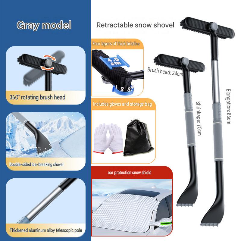 Upgraded alloy model [grey]   ear protection and snow shield (comes with gloves   storage bag)
