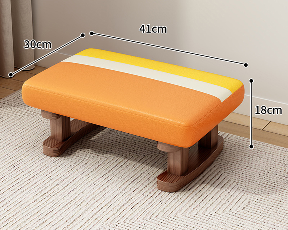 Walnut stool legs [orange color matching] technical cloth   high resilience sponge