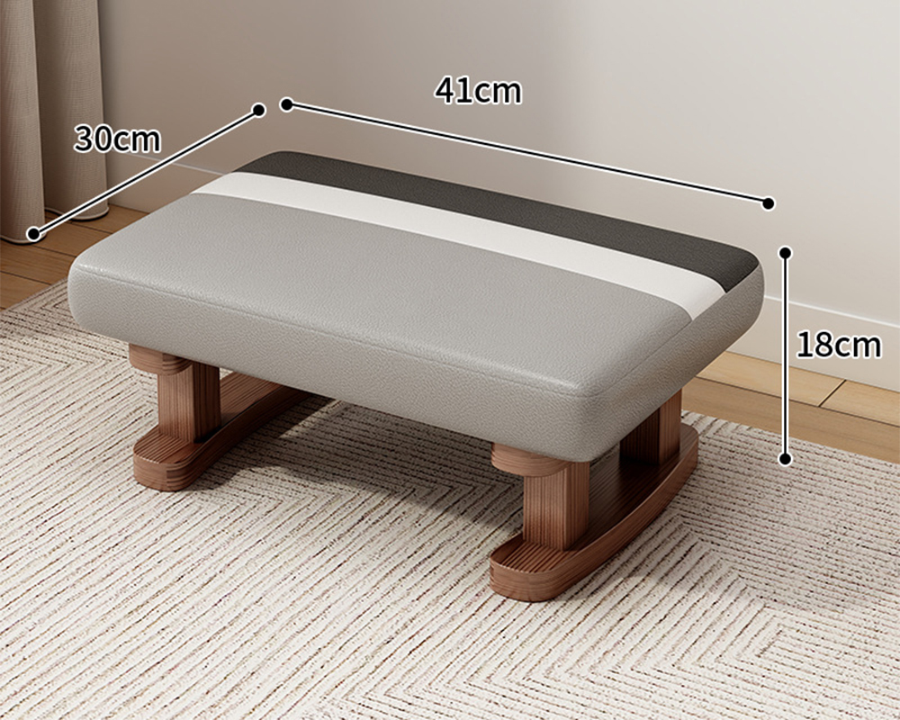 Walnut stool legs [gray color matching] technical cloth   high resilience sponge