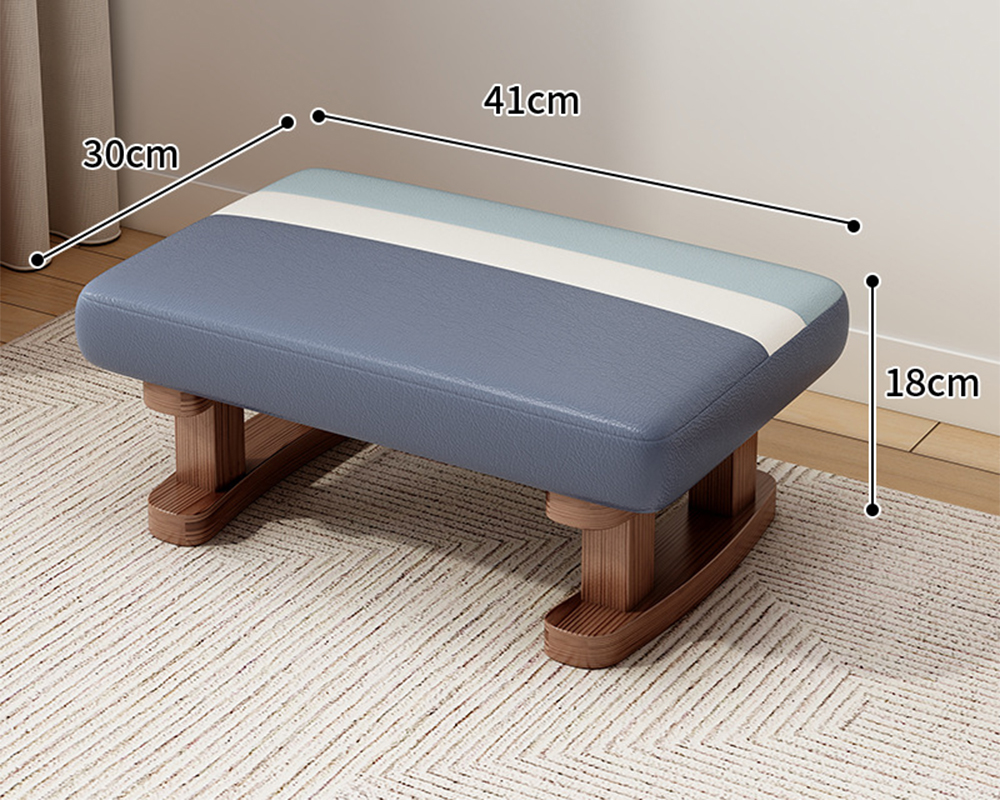 Walnut stool legs [blue color matching] technical cloth   high resilience sponge