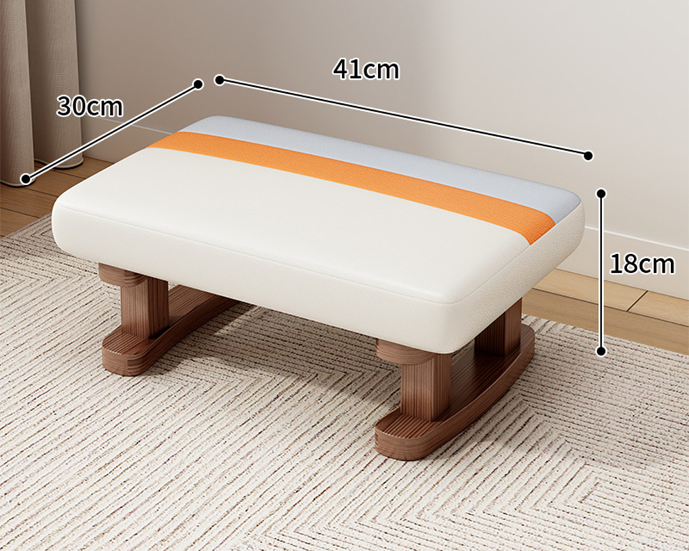 Walnut stool legs [off-white color matching] technical cloth   high resilience sponge