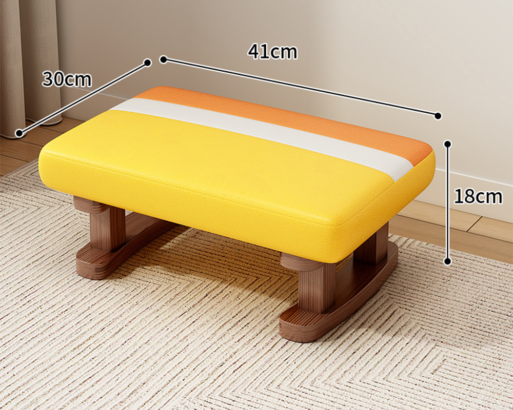 Walnut stool legs [yellow color matching] technical cloth   high resilience sponge