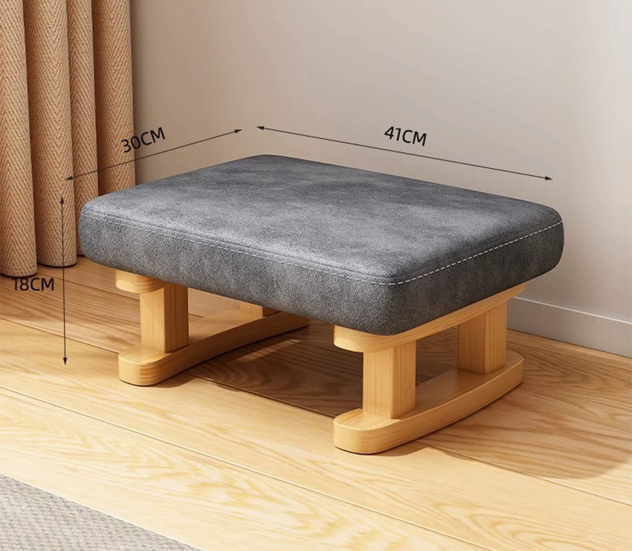 Log stool leg technical cloth - gray
