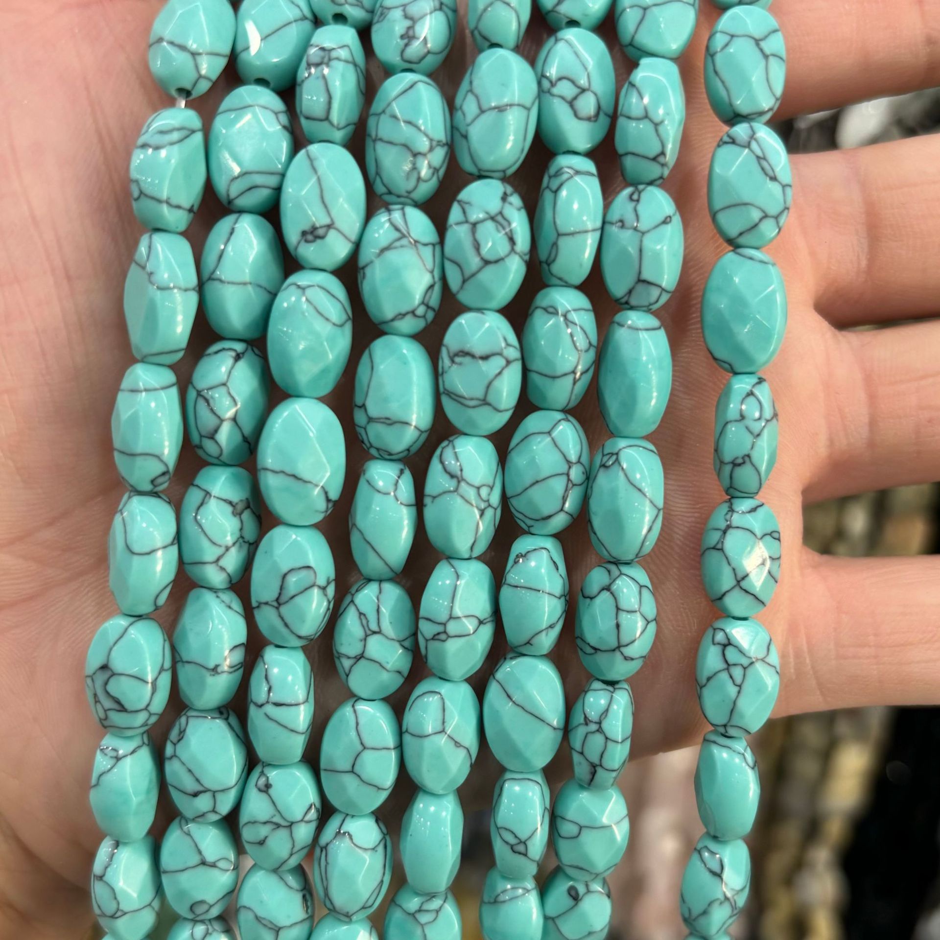 12 Black line blue Turquoise