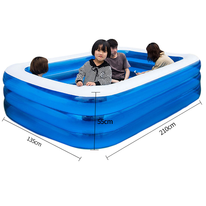 2.1 meters three-layer blue and white