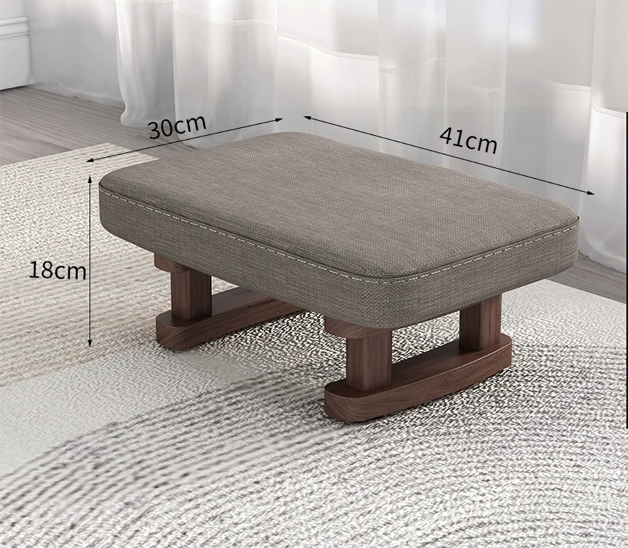 Walnut stool legs dark gray