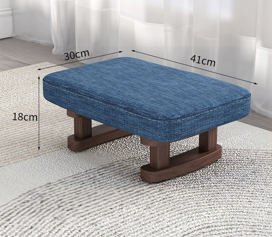 Walnut stool legs blue
