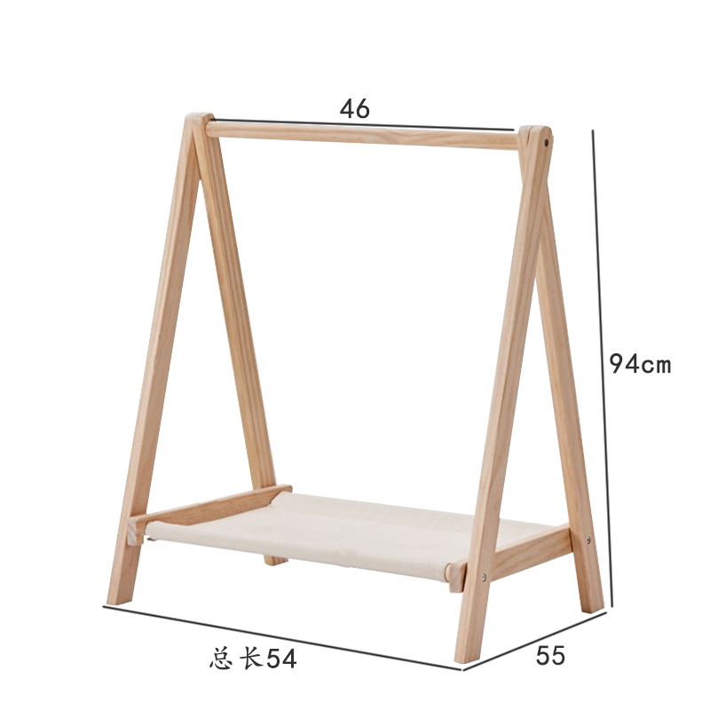 [small cloth bag] pine wood herringbone clothes hanger