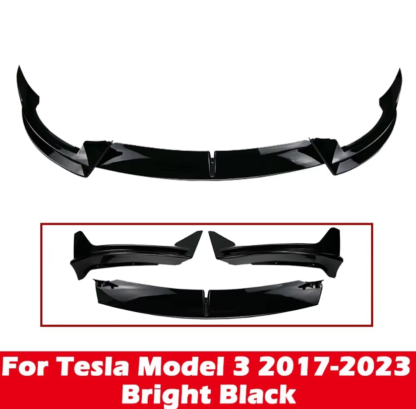 Model 3 Front Lip, Glossy Black