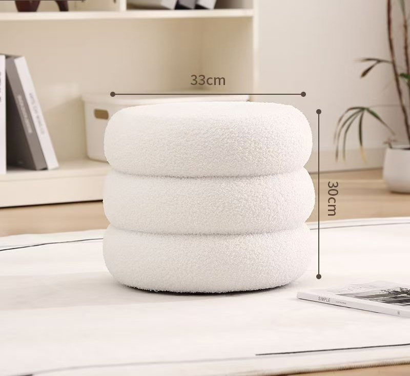 White.lamb stool*three layers