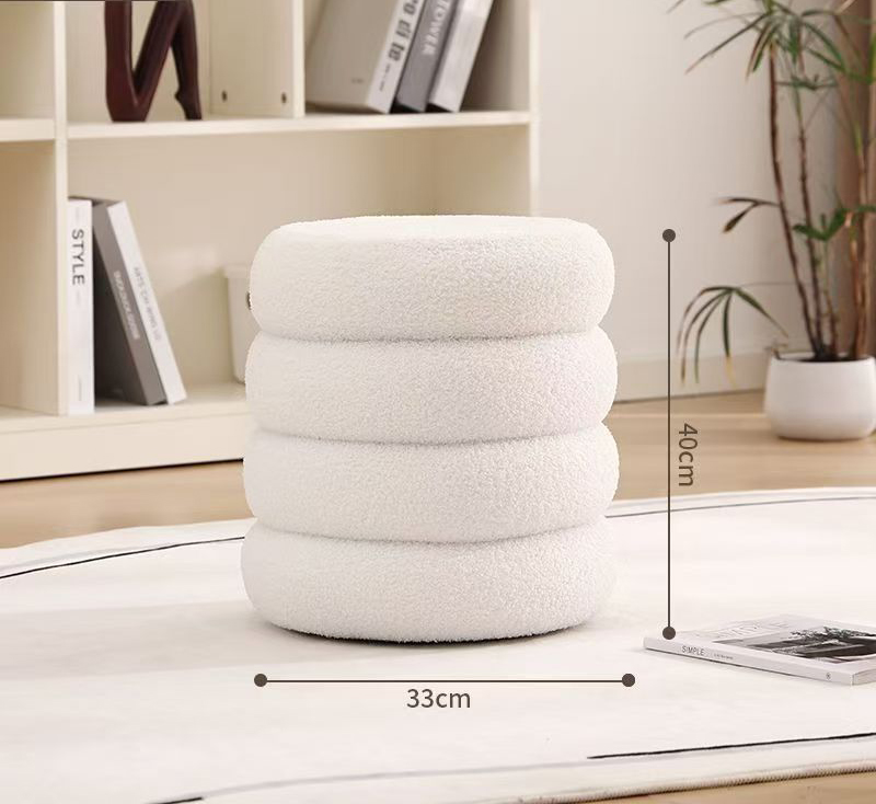 White.lamb stool*four layer