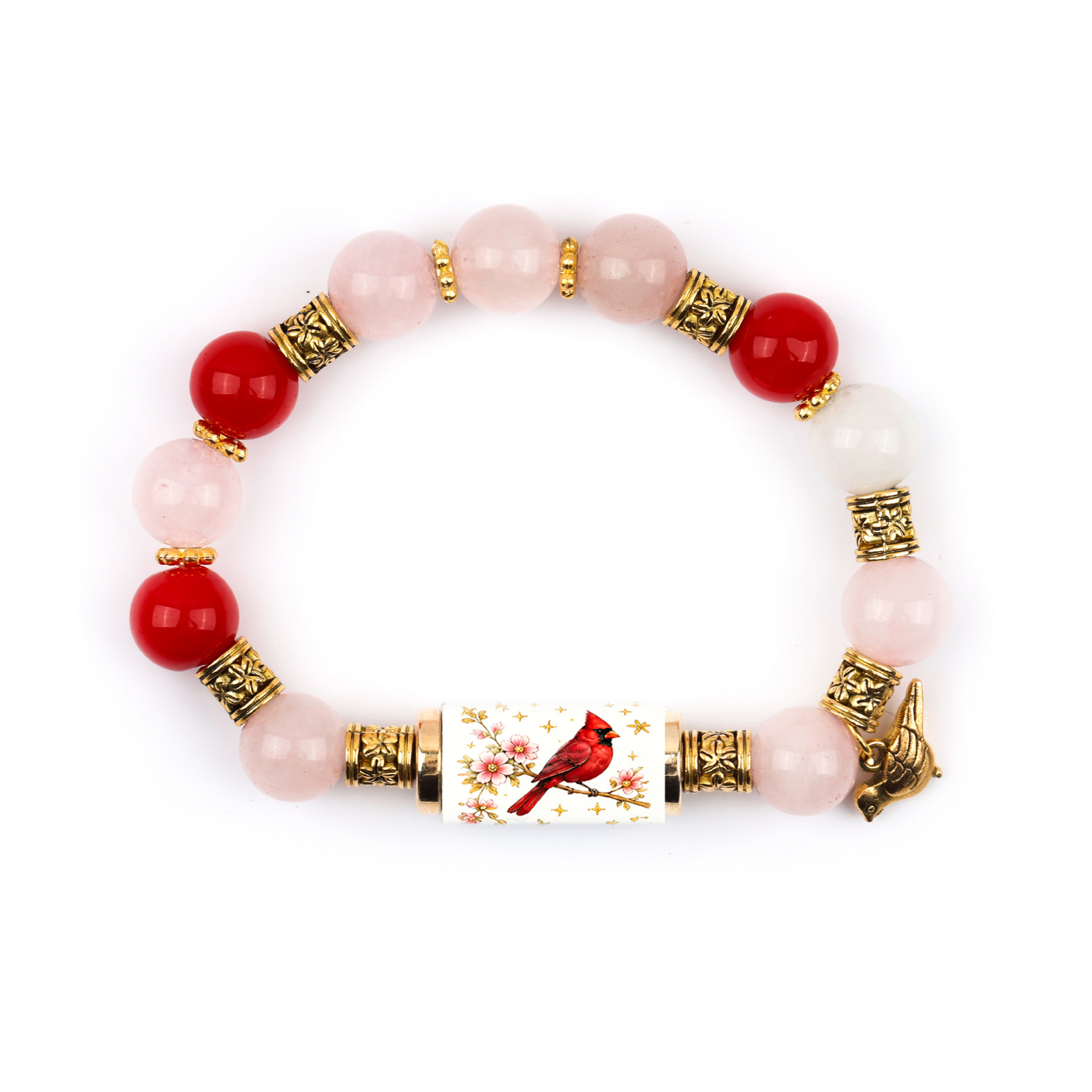 1:Red bird crystal bracelet