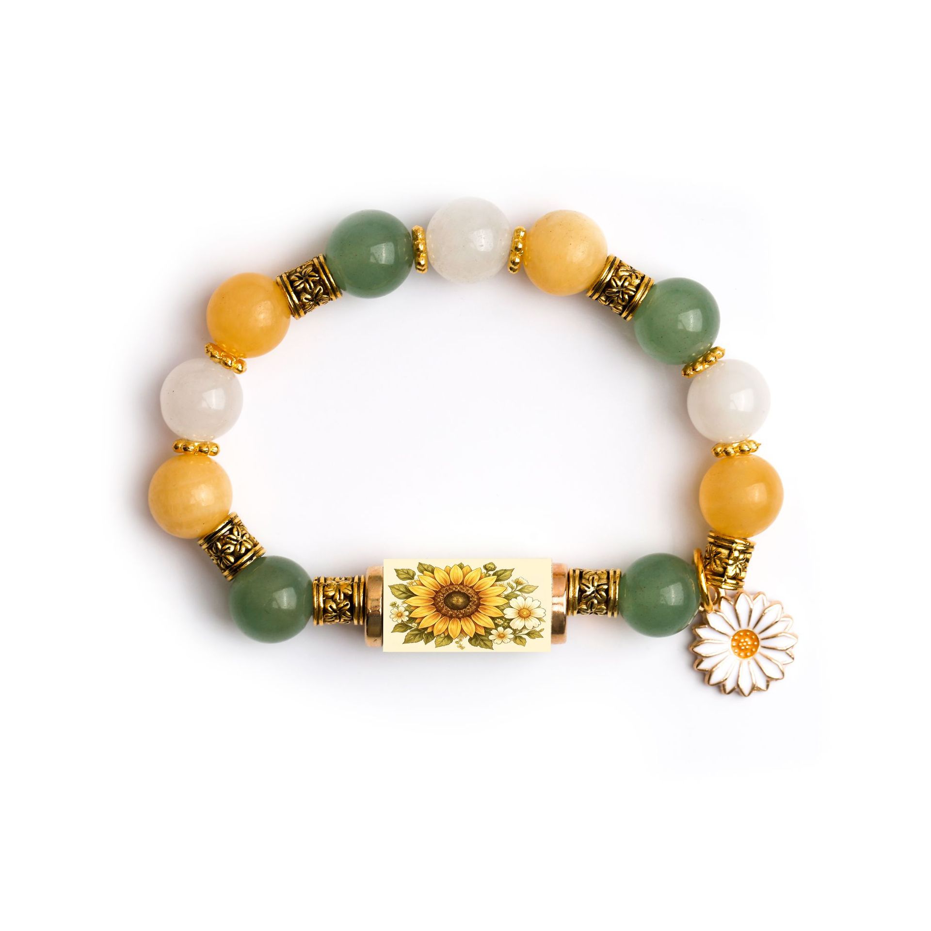 9:Sunflower crystal bracelet