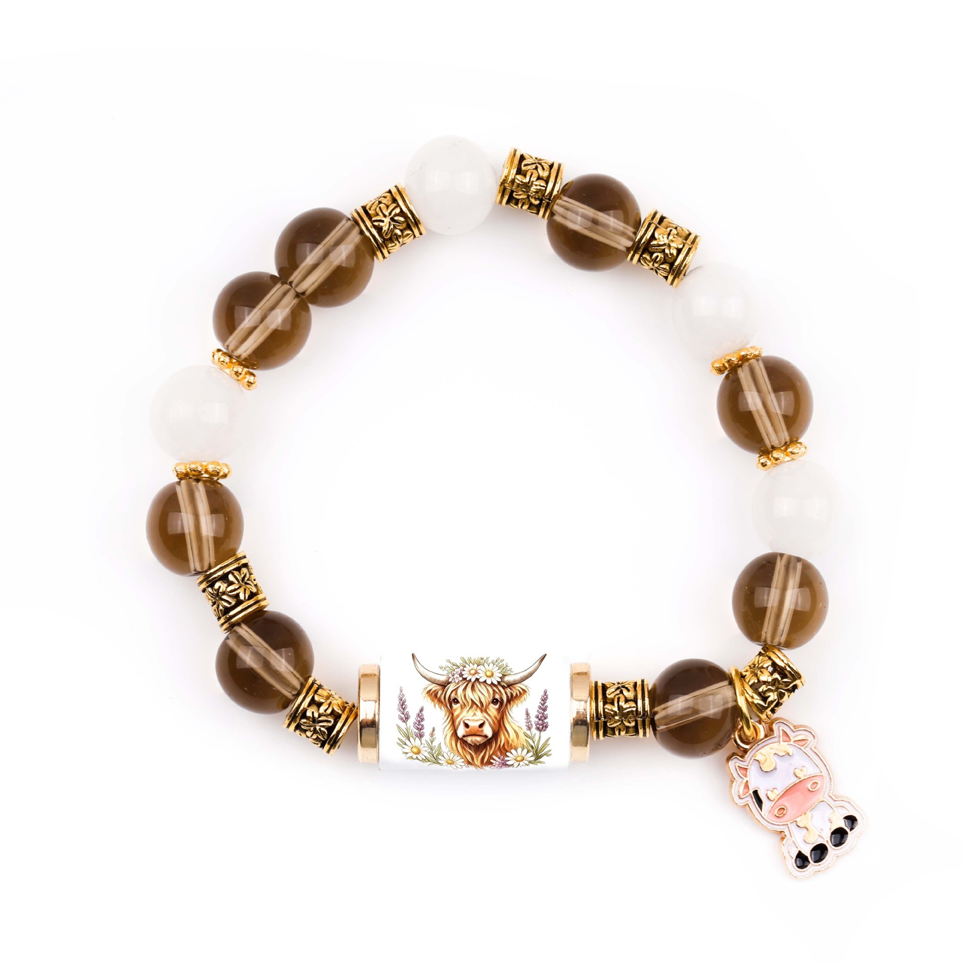15:Highland cow crystal bracelet