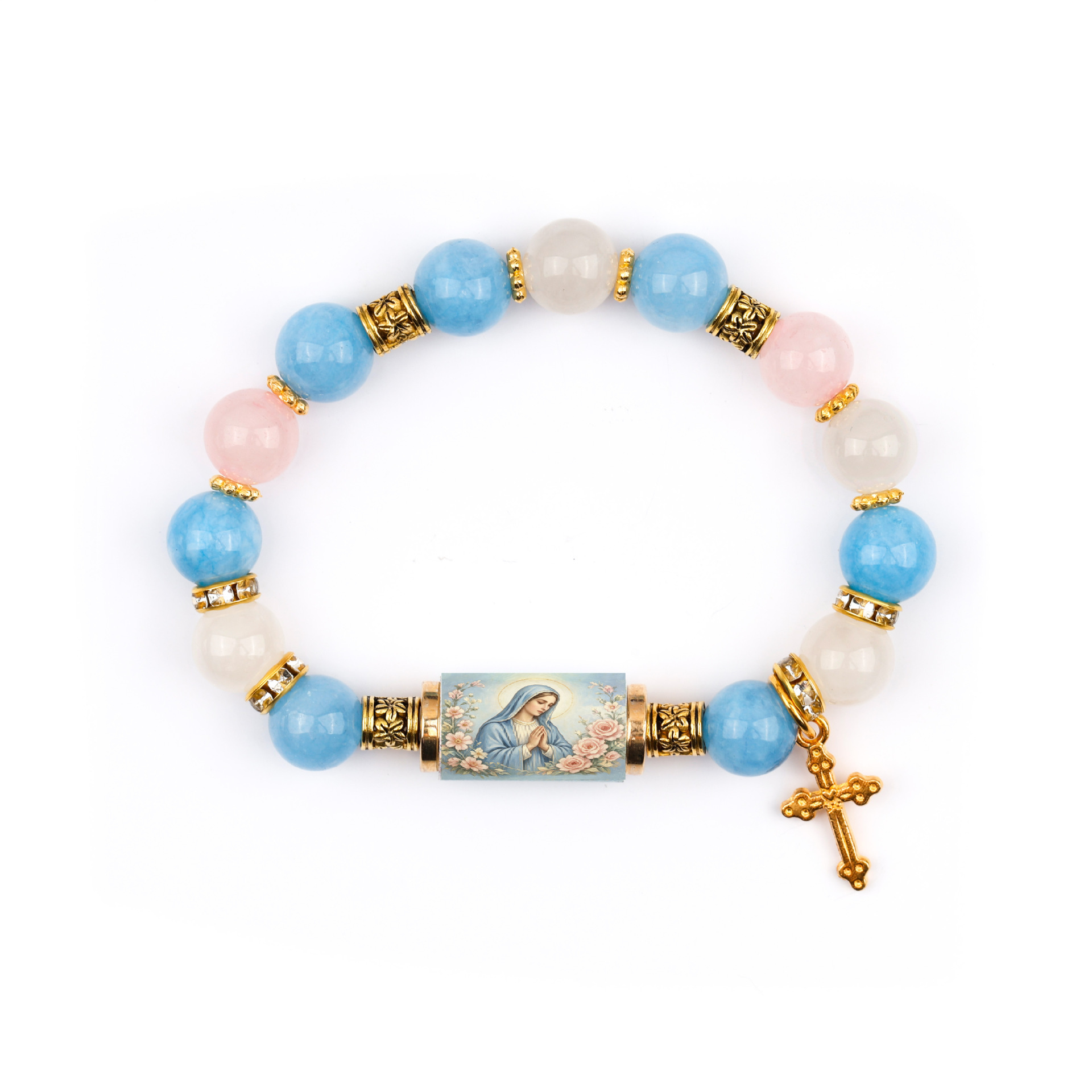 20:Ancient gold madonna crystal bracelet