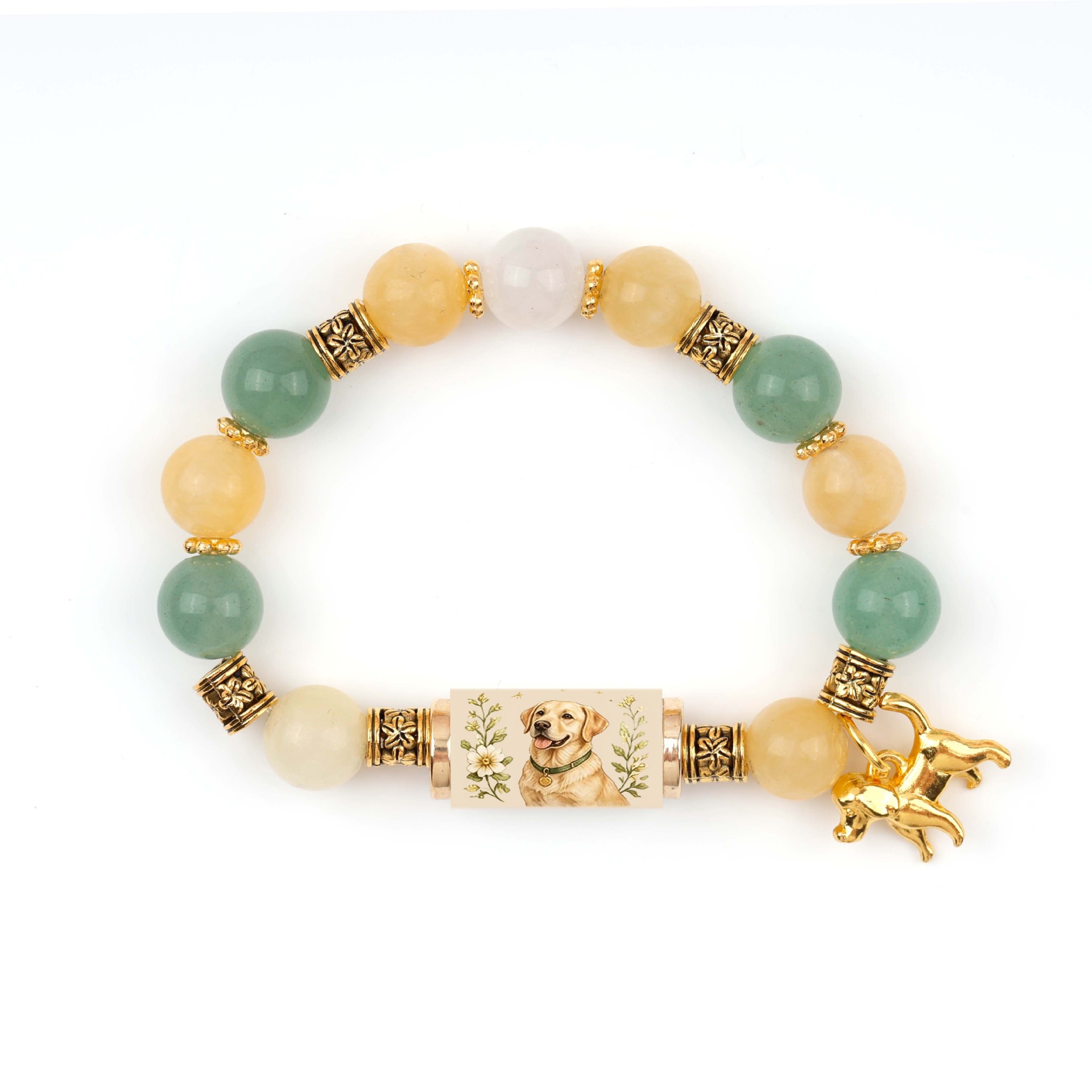 22:Yellow labradorite crystal bracelet