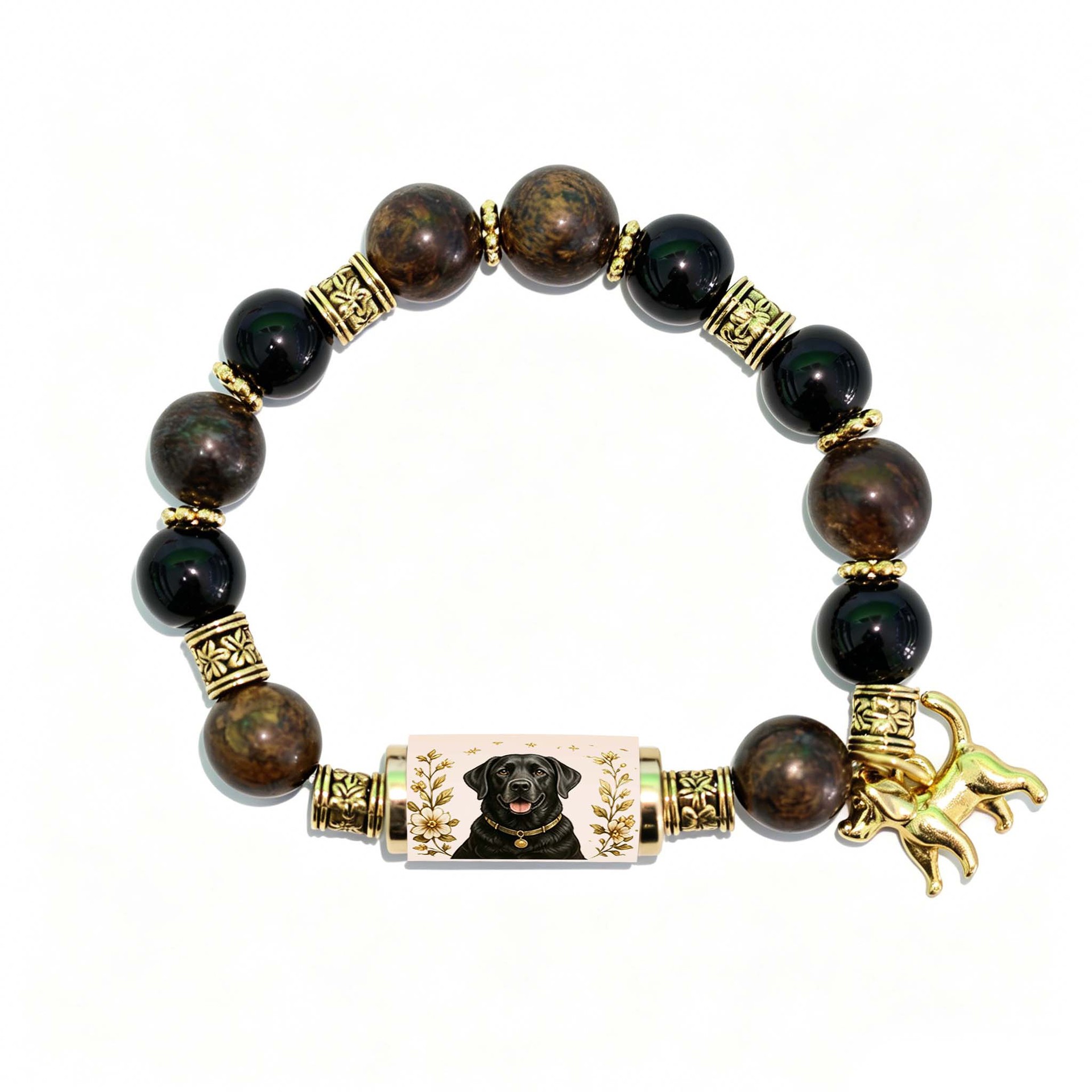 26:Black dog crystal bracelet
