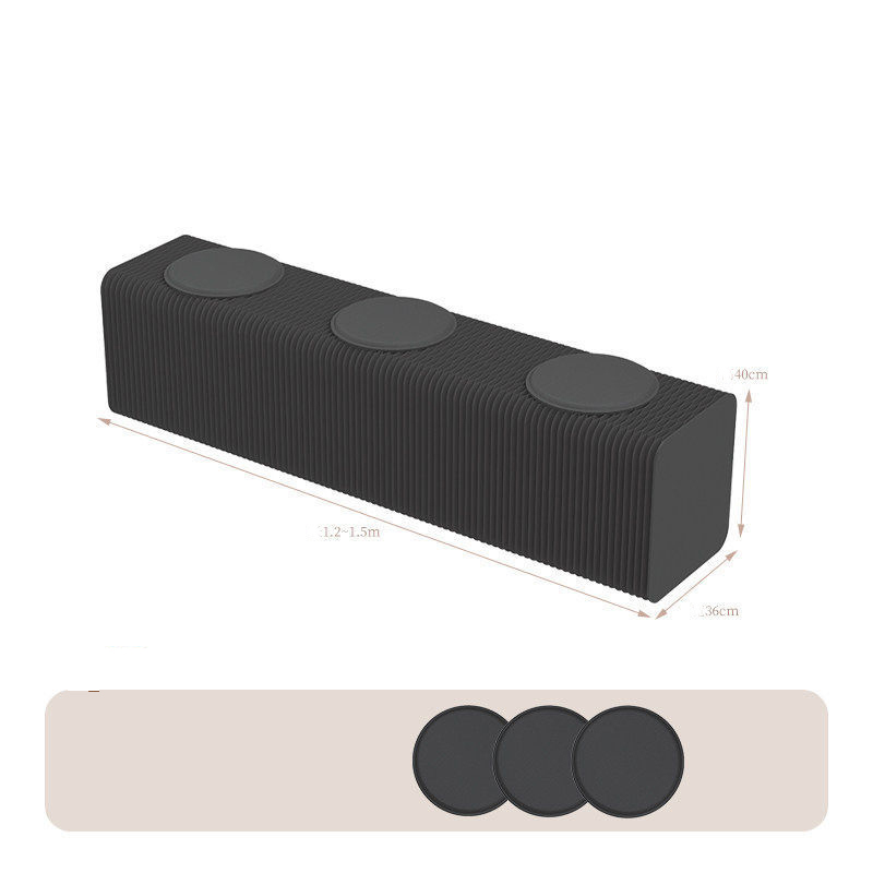 Black 1.5m bench [comes with round cushion]