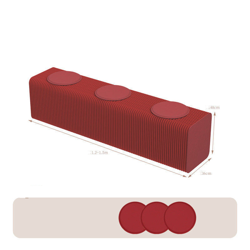 Red 1.5m bench [free round cushion]