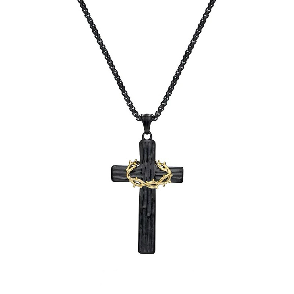 4:Black pendant with chain