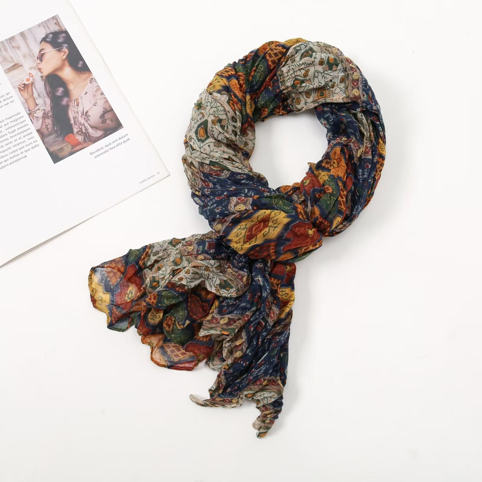 Floral style blue