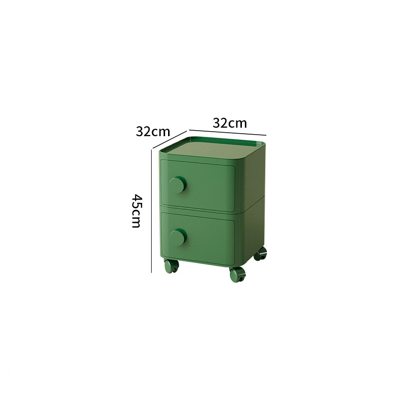 2-layer pulley with handle - medieval green