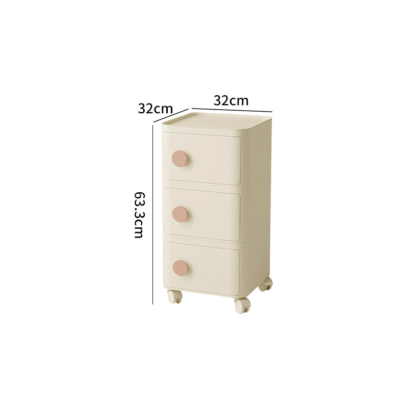 3-layer pulley with handle - off-white   pink handle   off-white cover