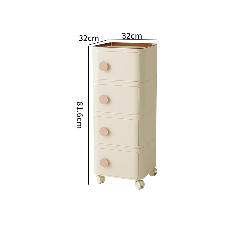 4-layer pulley with handle - off-white   dirty pink handle   brown top cover