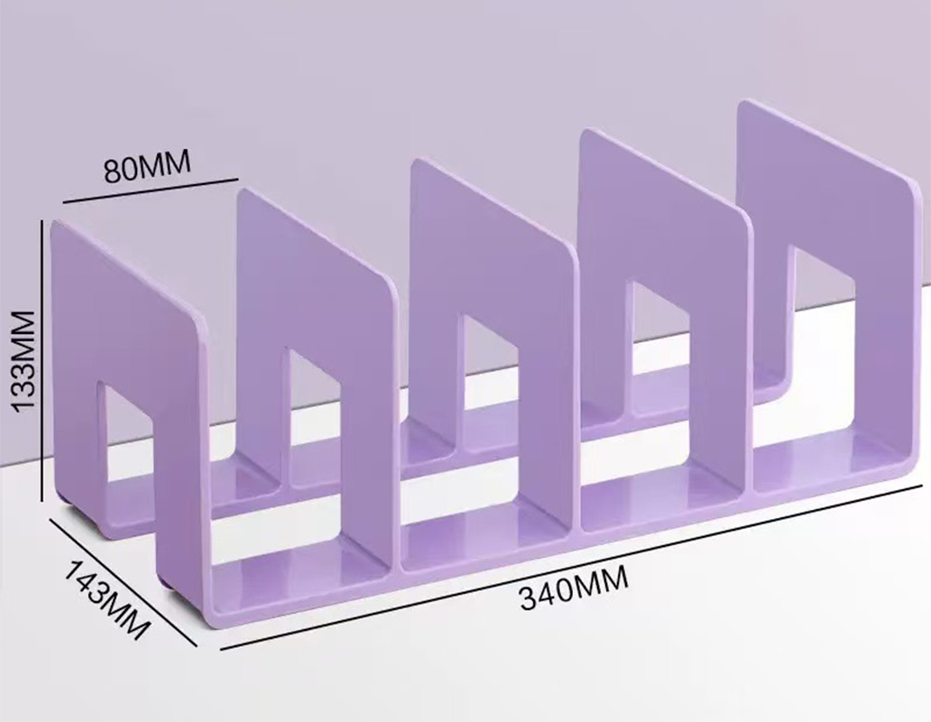 Purple four-column bookend